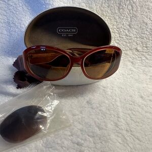 Coach Women's Burnt Orange Sunglasses